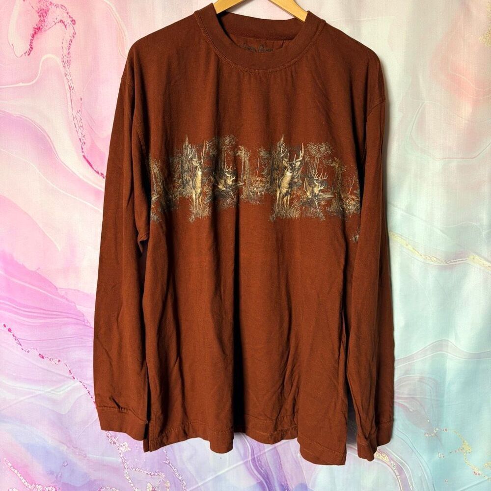 North River Outfitters XL Rust Red Brown Long Sleeve Shirt Deer Hunting Outdoors